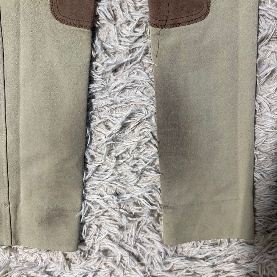 Girl’s Size 12 Tan Dover Knee Patch Horseback Riding Jodphur Breeches