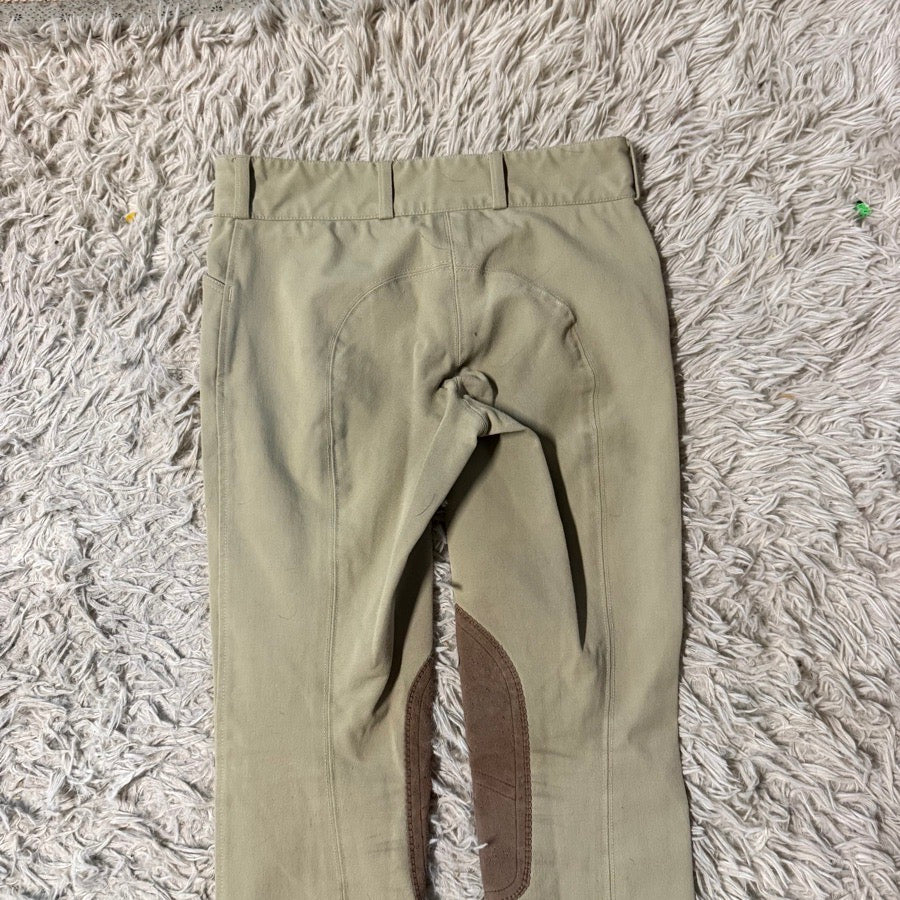 Girl’s Size 12 Tan Dover Knee Patch Horseback Riding Jodphur Breeches