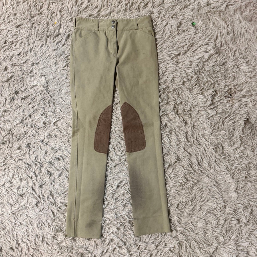 Girl’s Size 12 Tan Dover Knee Patch Horseback Riding Jodphur Breeches