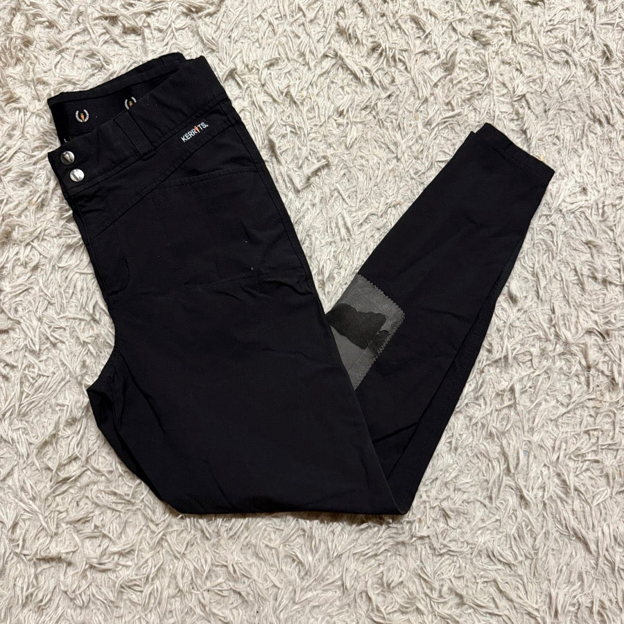 KERRITS Women’s Large Black Kerrits Knee Patch Horseback Riding Breeches