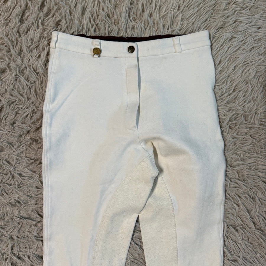 Women’s Size 28 White On Course Full Seat Horseback Riding Breeches. Good Cond.—