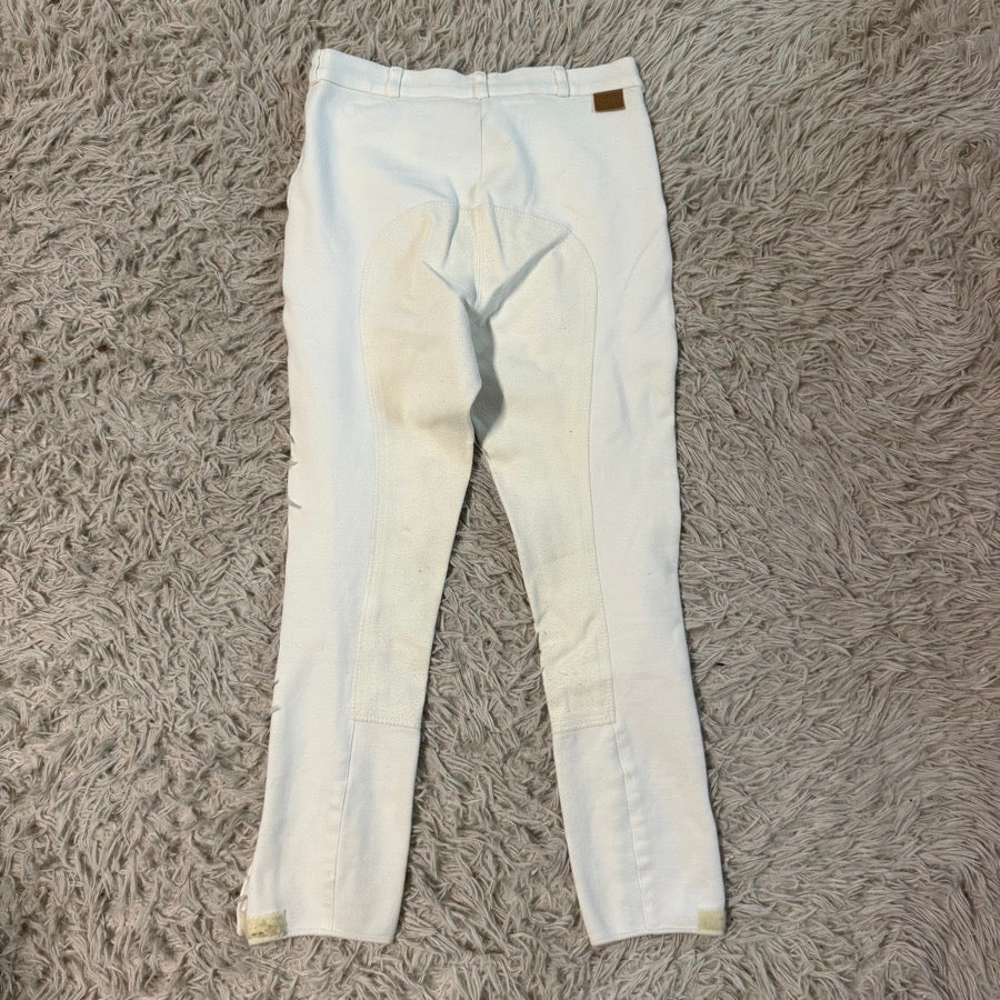 Women’s Size 28 White On Course Full Seat Horseback Riding Breeches. Good Cond.—