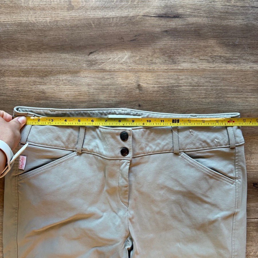 Women’s Tan Tailored Sportsman Knee Patch Horseback Riding Breeches. Good Cond.
