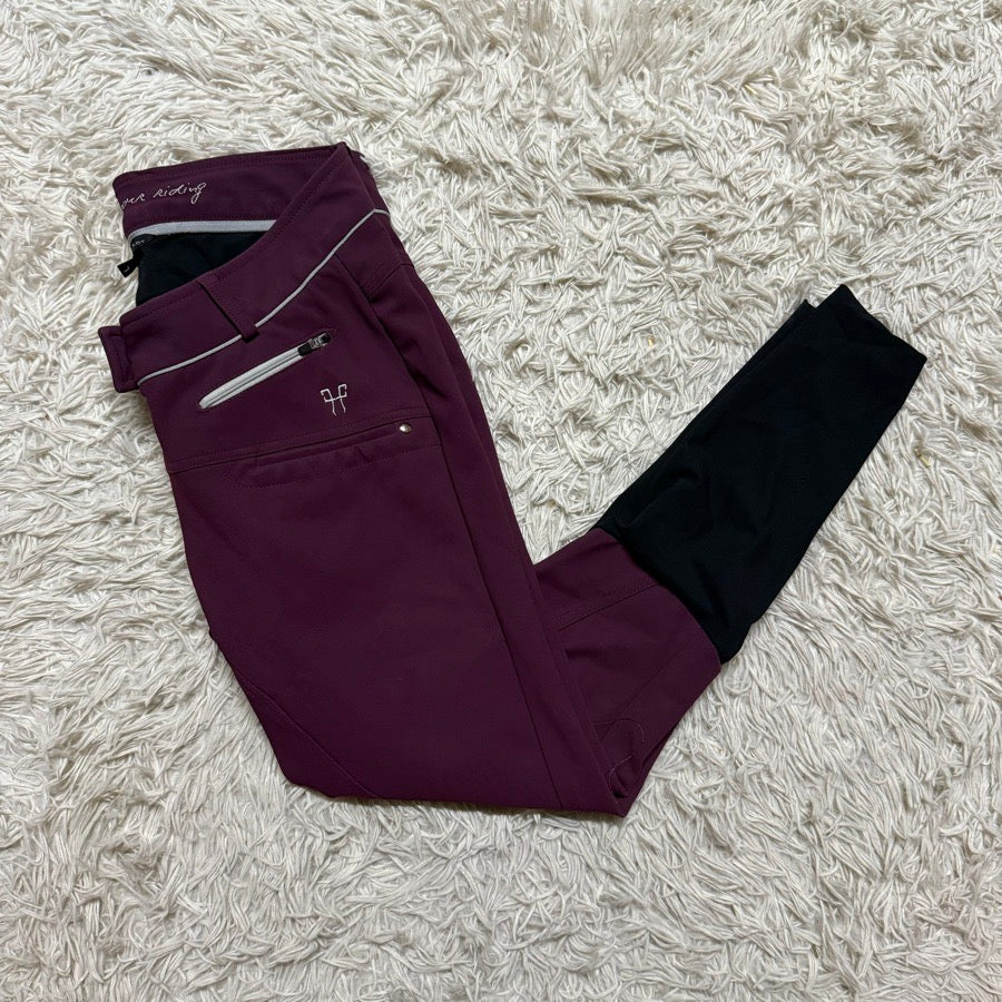 Women’s Large Purple Horse Pilot Horseback Riding Breeches