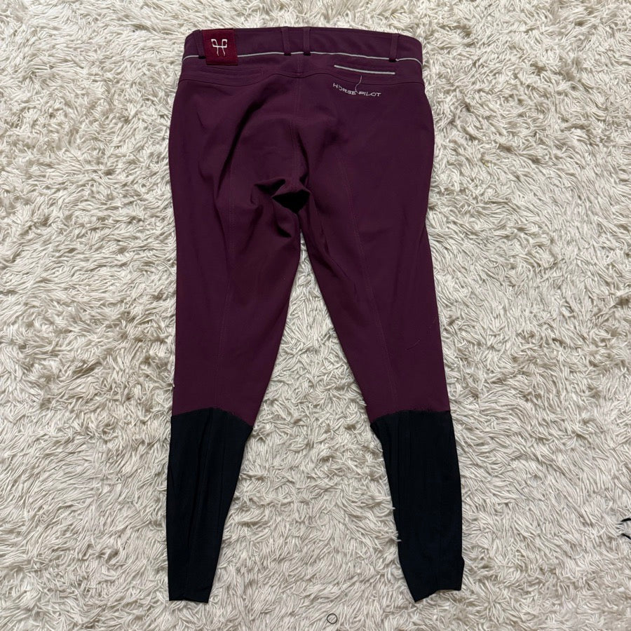 Women’s Large Purple Horse Pilot Horseback Riding Breeches