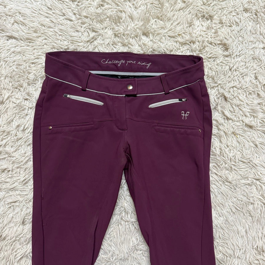 Women’s Large Purple Horse Pilot Horseback Riding Breeches