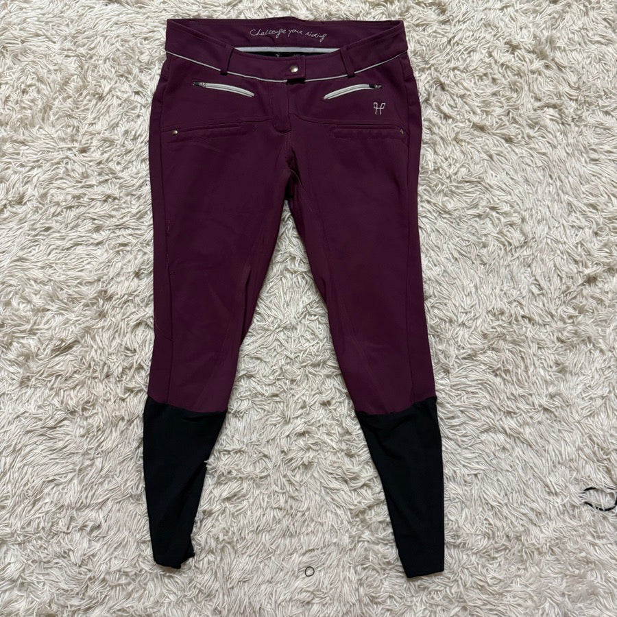 Women’s Large Purple Horse Pilot Horseback Riding Breeches