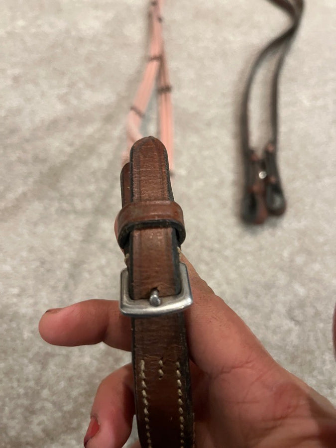 52” Cob Rope/Leather Reins