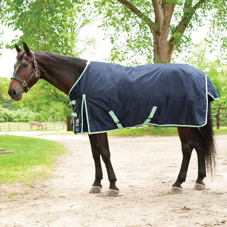 Navy w/ Mint Trim SmartPak Classic Turnout Sheet (75”)
