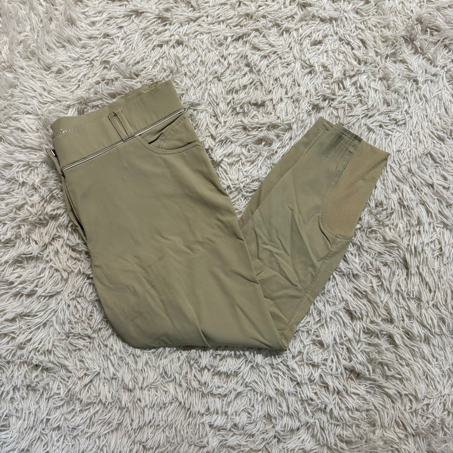 Women’s Size 36 Tan Elation Knee Patch Horseback Riding Breeches. Good Condition
