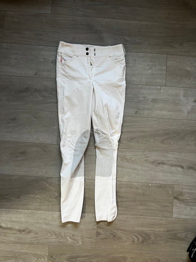 Tailored Sportsman White Knee Patch Breeches Size 26