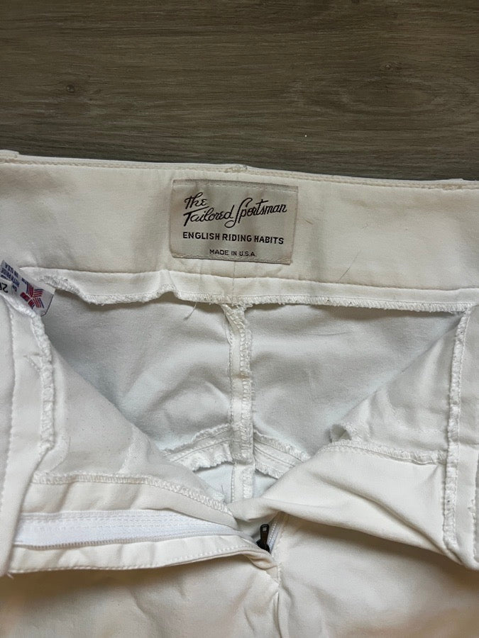 Tailored Sportsman White Knee Patch Breeches Size 26