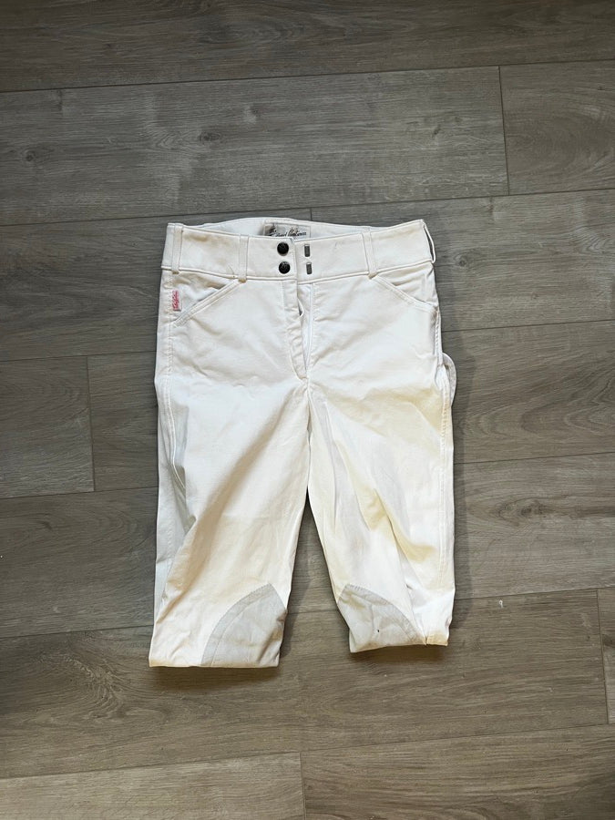 Tailored Sportsman White Knee Patch Breeches Size 26