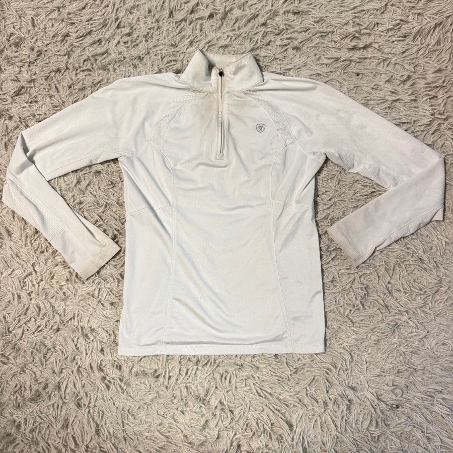 ARIAT Women’s XS White Ariat Long Sleeve Horseback Riding Sunshirt