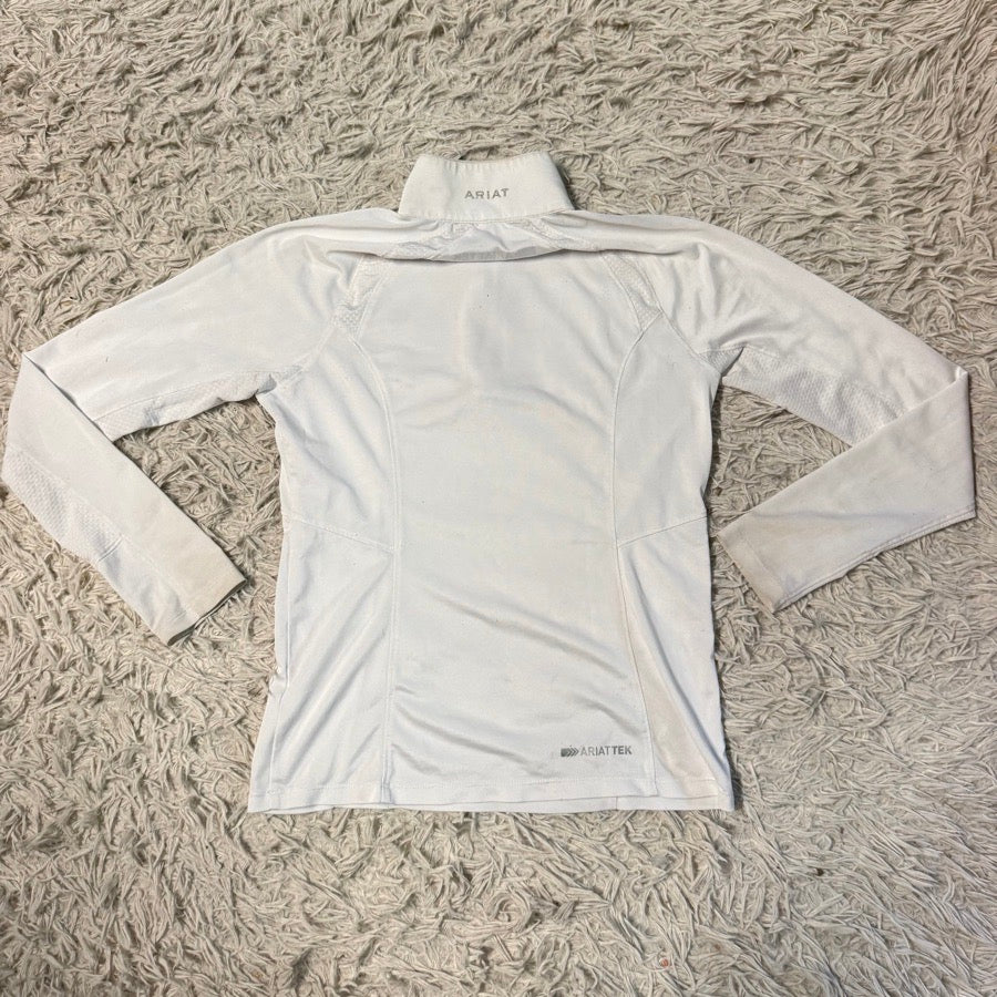 ARIAT Women’s XS White Ariat Long Sleeve Horseback Riding Sunshirt (4)