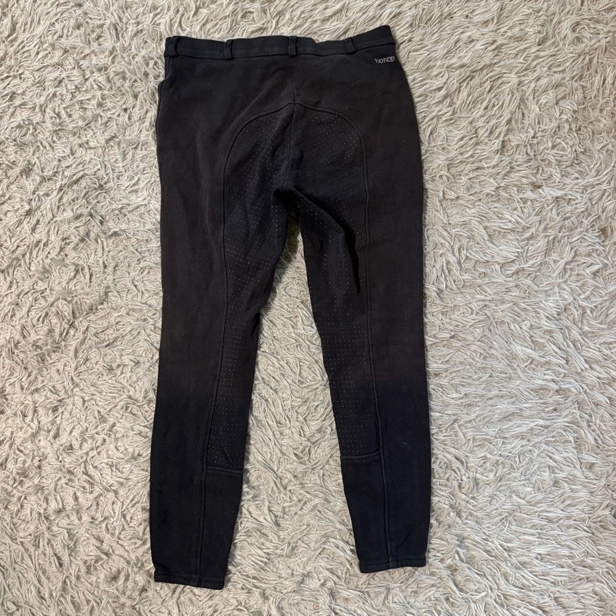 Women’s Size 28R Black Horze Full Seat Horseback Riding Breeches