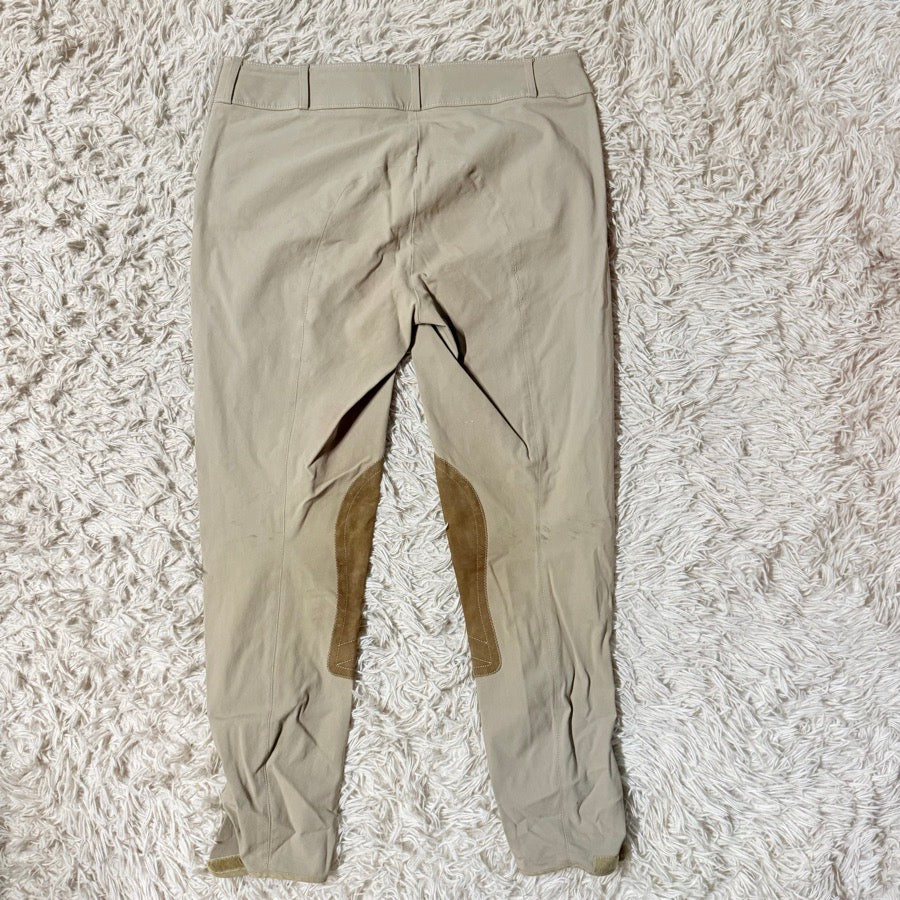 Women’s Size 34L Tan Tailored Sportsman Knee Patch Horseback Riding Breeches