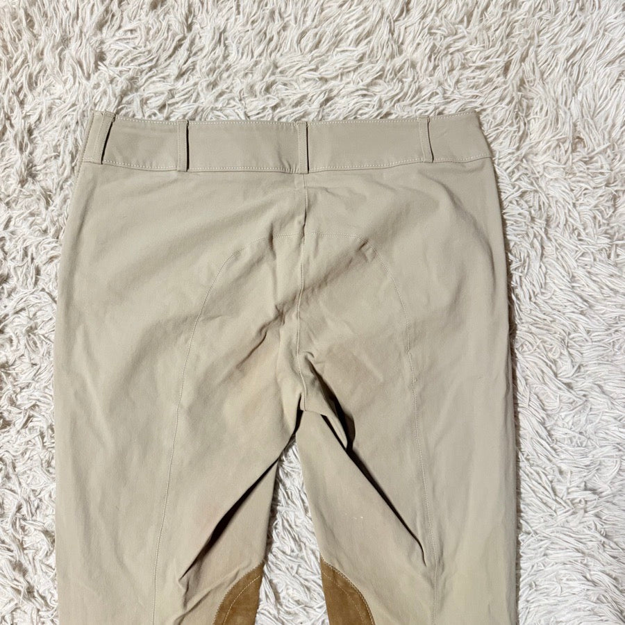 Women’s Size 34L Tan Tailored Sportsman Knee Patch Horseback Riding Breeches