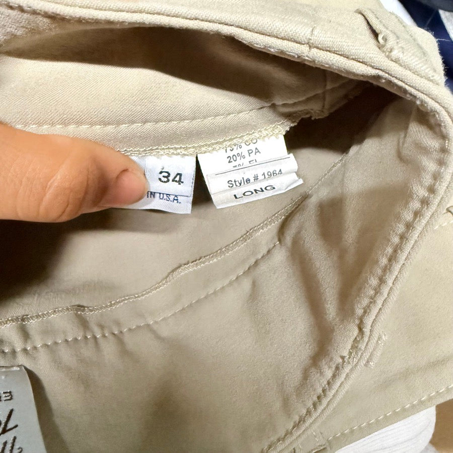 Women’s Size 34L Tan Tailored Sportsman Knee Patch Horseback Riding Breeches