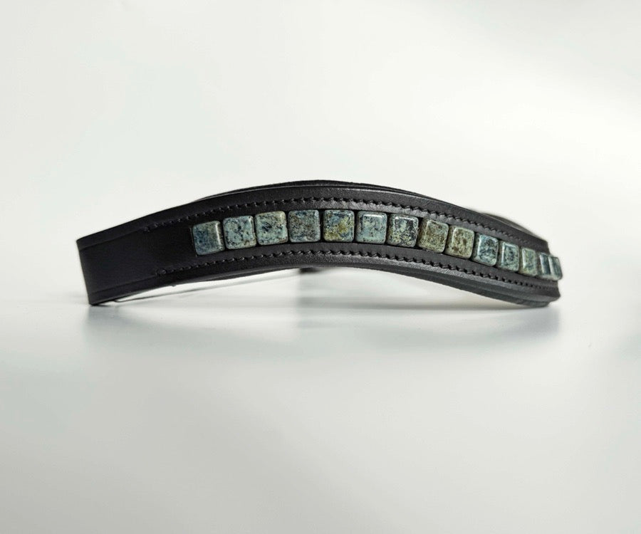 Blue Beaded Browband, Wide