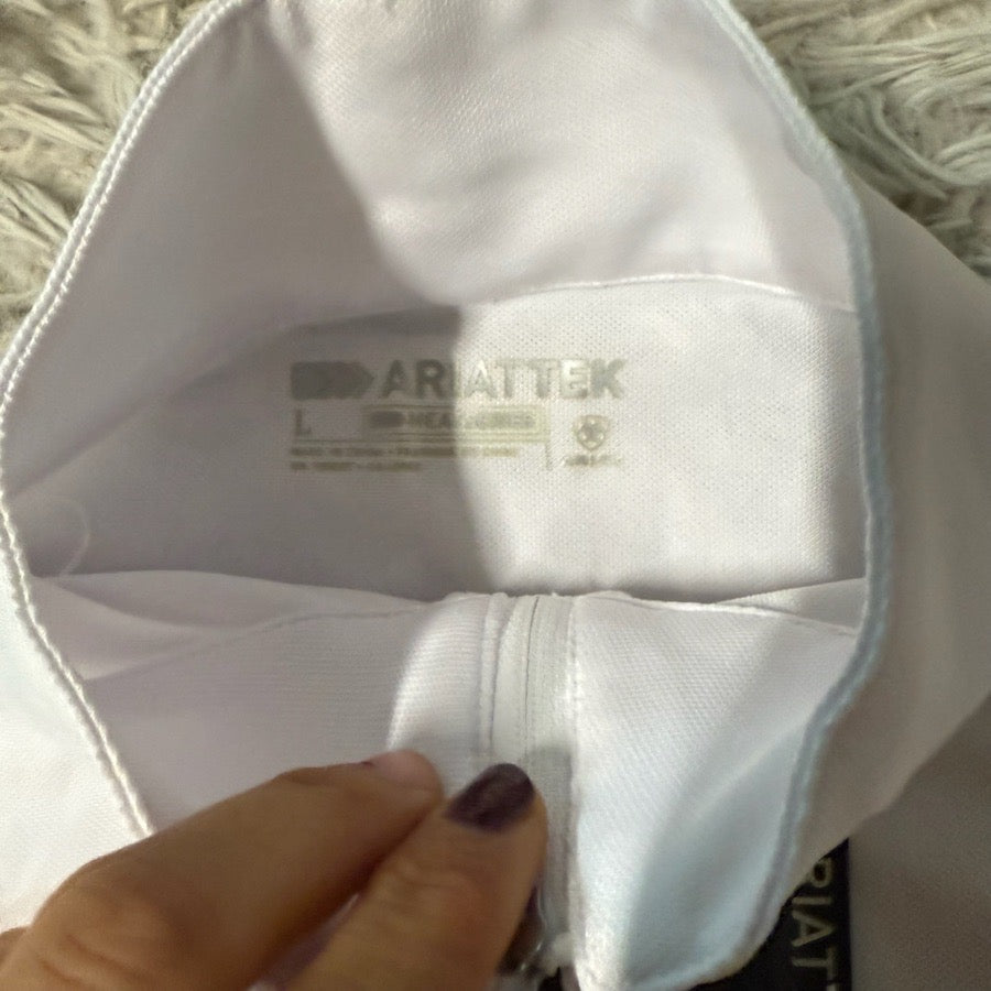 ARIAT New Women’s Large White Ariat Long Sleeve Horseback Riding Sunshirt (4)