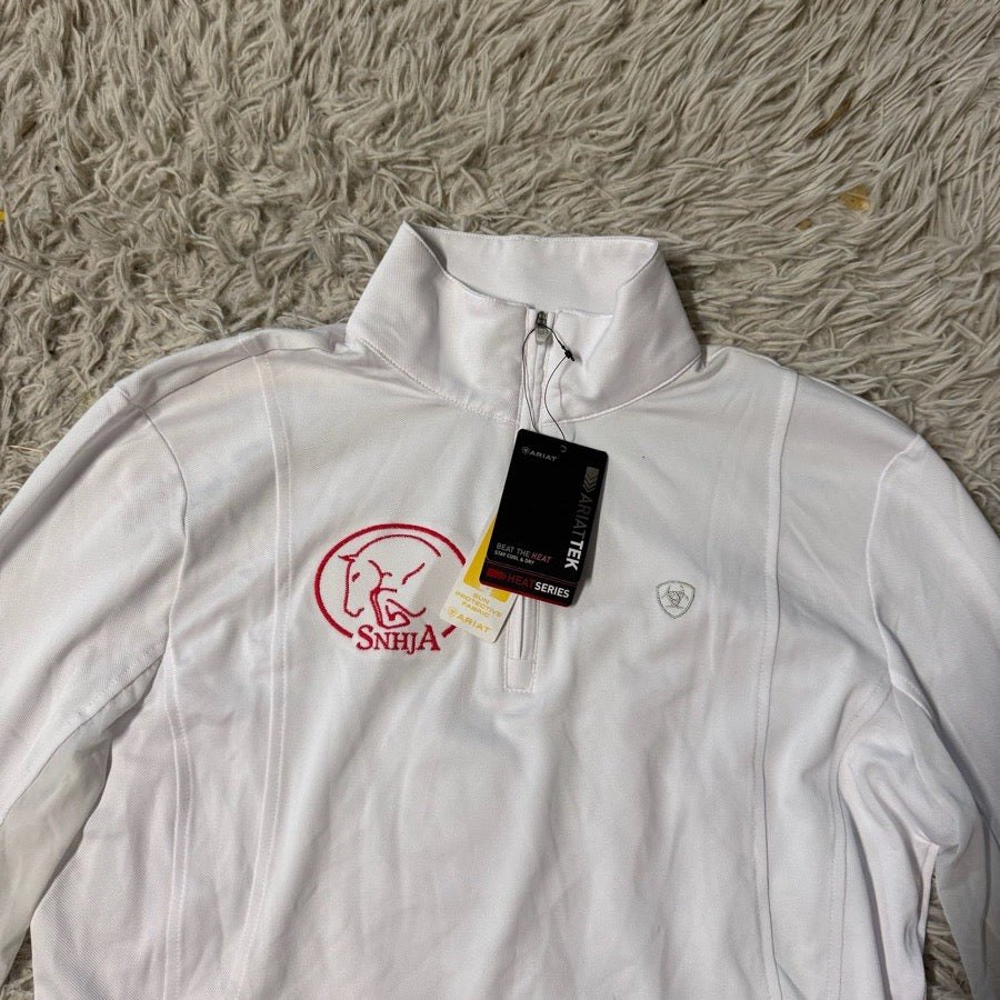 ARIAT New Women’s Large White Ariat Long Sleeve Horseback Riding Sunshirt (2)