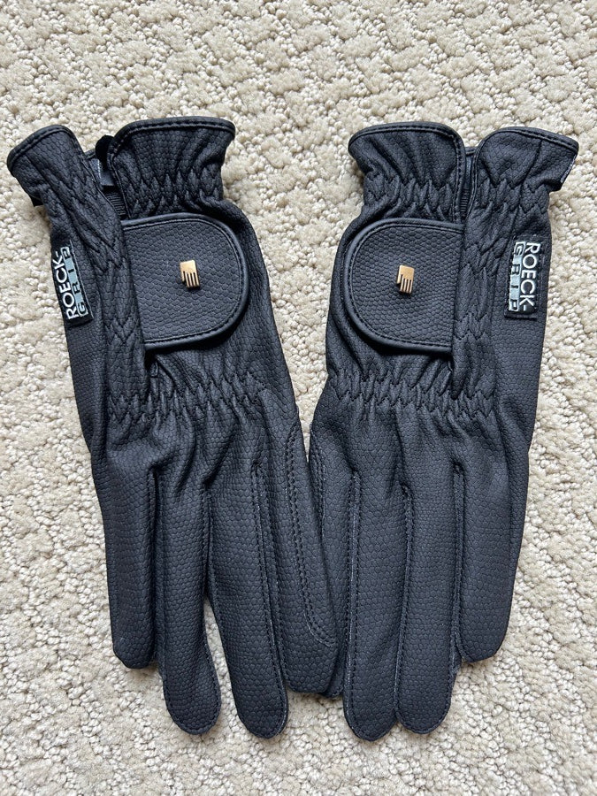Roeckl Gloves Black Size 7.5