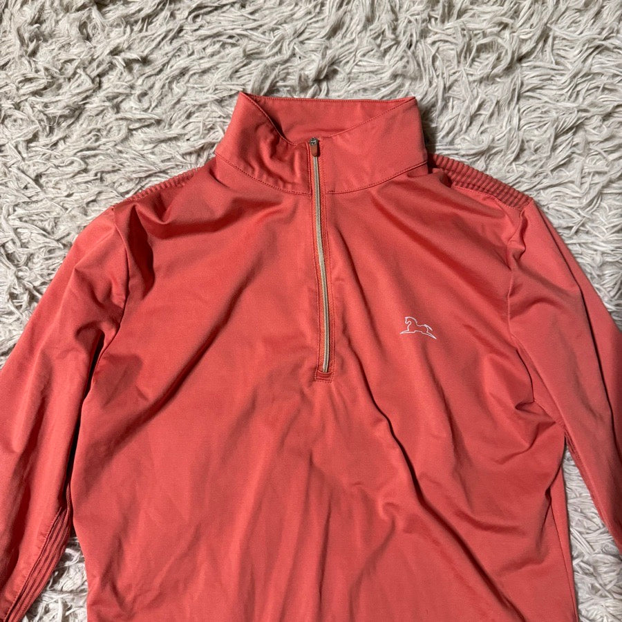RJ CLASSICS Women’s Medium Orange RJ Classics Horseback Riding Sunshirt. Good Condition. (2)