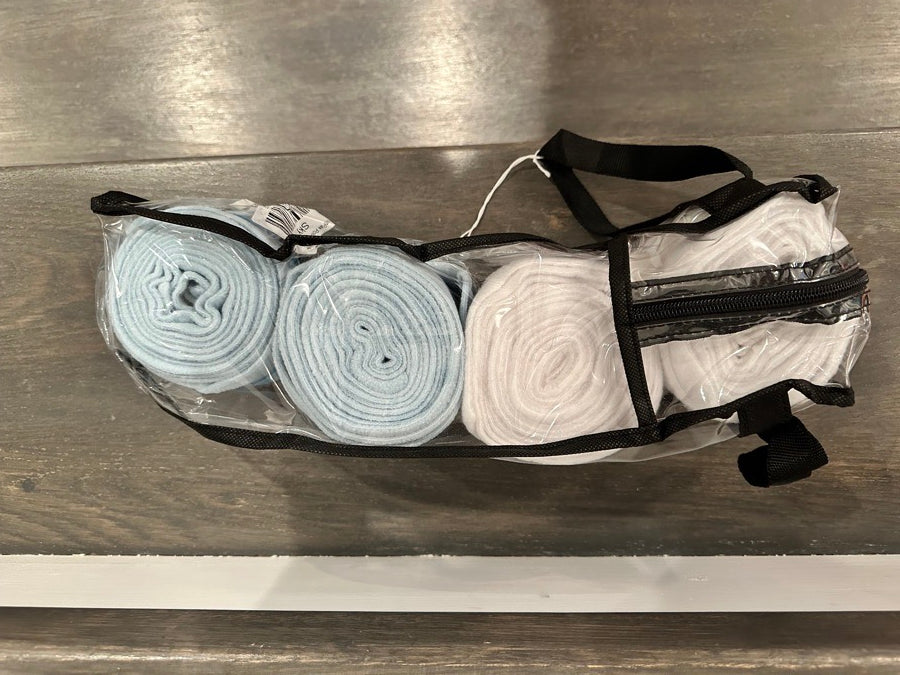 White and light blue polos