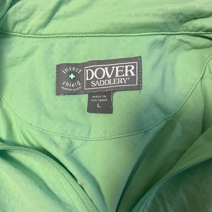 Women's Large Green Dover Long Sleeve Horseback Riding Sunshirt. Good Condition.