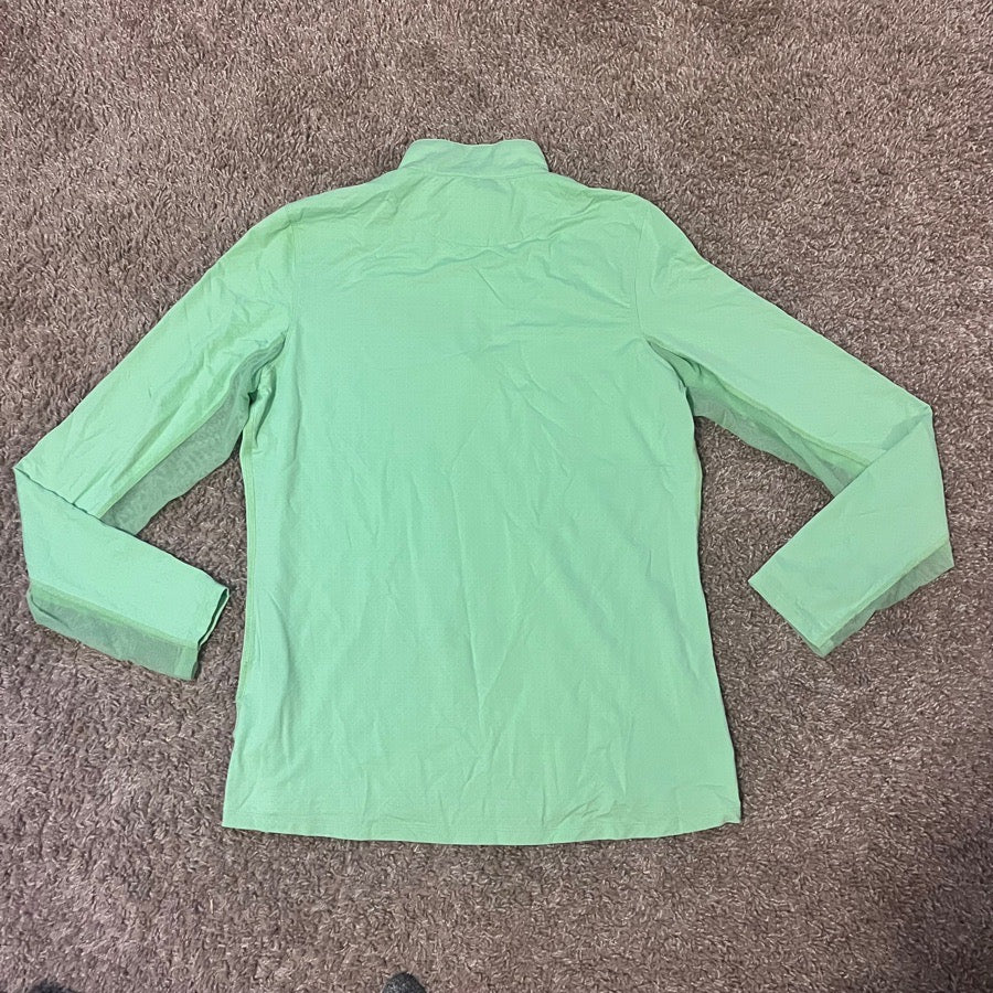 Women's Large Green Dover Long Sleeve Horseback Riding Sunshirt. Good Condition.