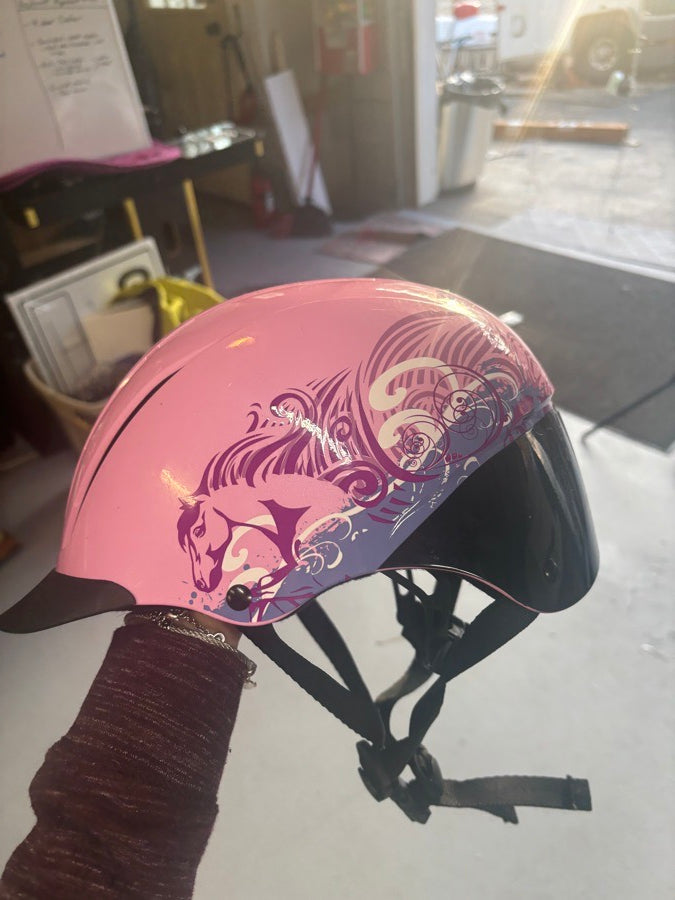 Pink troxel helmet