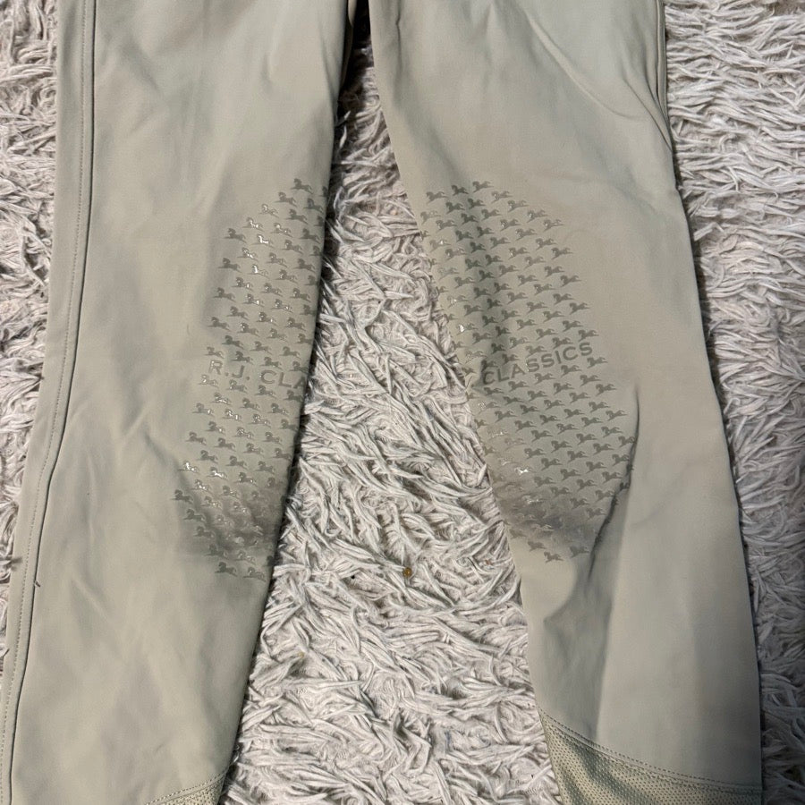Women’s Size 24 Tan RJ Classics Knee Patch Horseback Riding Breeches