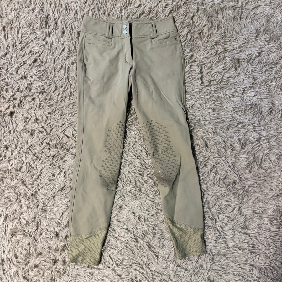 Women’s Size 24 Tan RJ Classics Knee Patch Horseback Riding Breeches