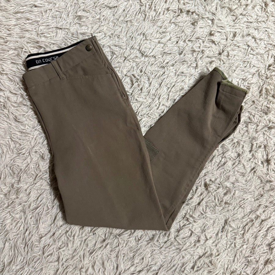 Women’s Size 32 Brown On Course Knee Patch Horseback Riding Breeches. Good Cond.