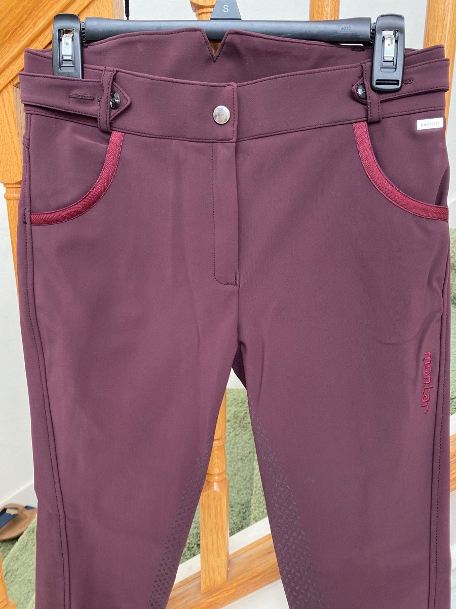 House of Montar Full Seat Silicone Breech - 36/24R, Plum