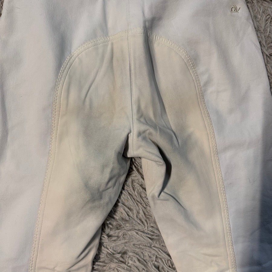 Women’s Size 30 White Ovation Full Seat Horseback Riding Breeches