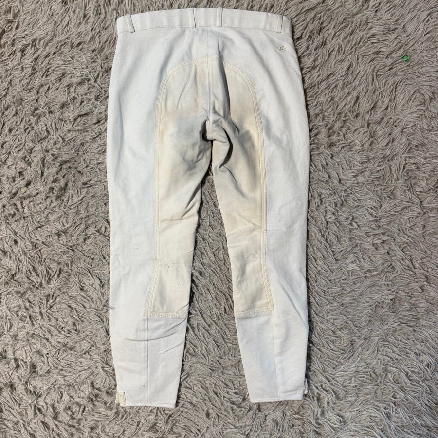 Women’s Size 30 White Ovation Full Seat Horseback Riding Breeches