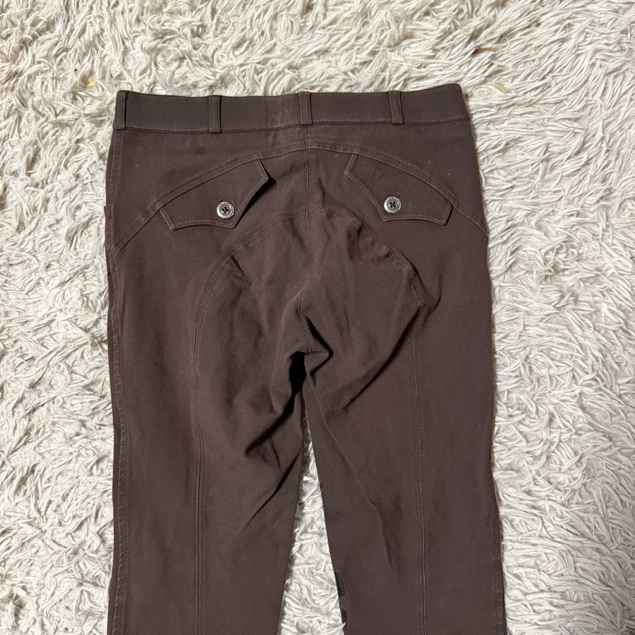 Women’s Size 24 Brown Schockemohle Knee Patch Horseback Riding Breeches