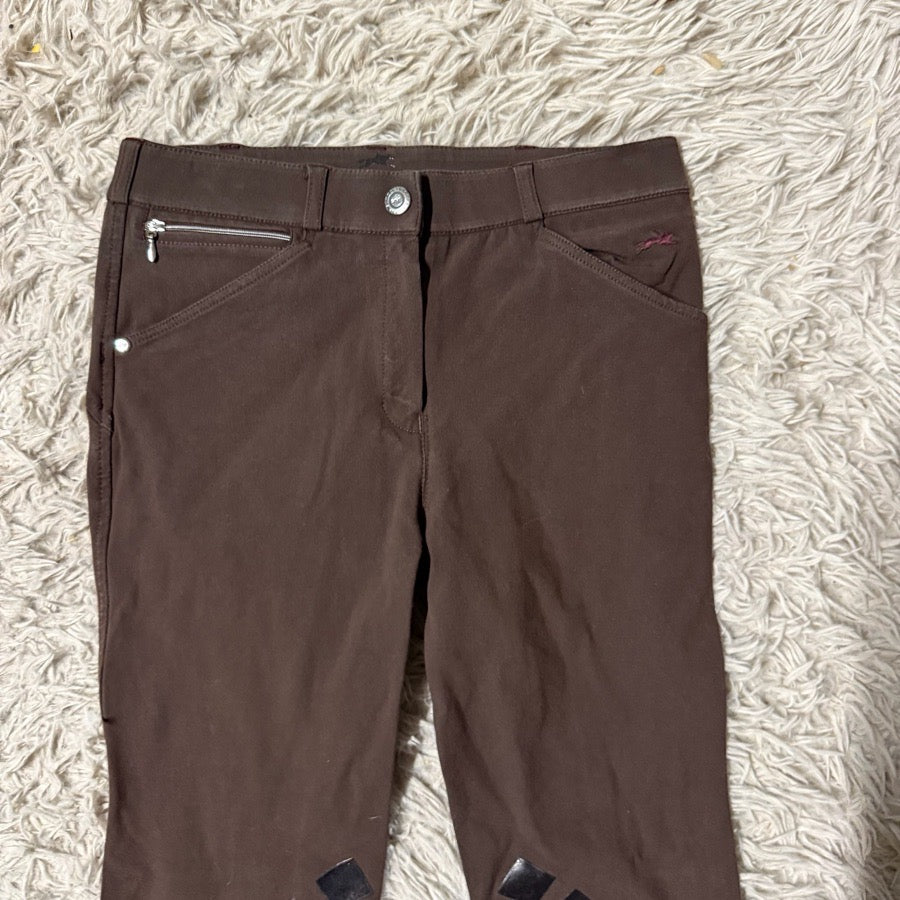 Women’s Size 24 Brown Schockemohle Knee Patch Horseback Riding Breeches