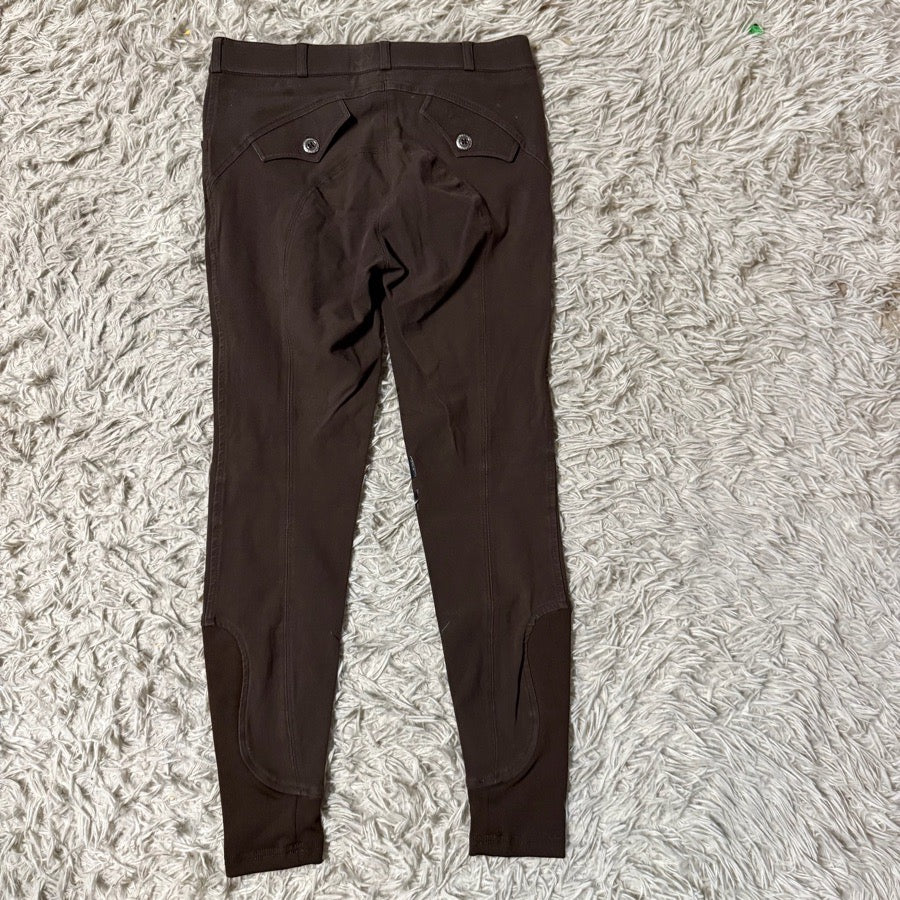 Women’s Size 24 Brown Schockemohle Knee Patch Horseback Riding Breeches