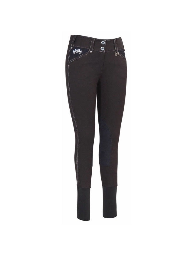 Equine Couture Blakely Knee Patch Breeches(Black)