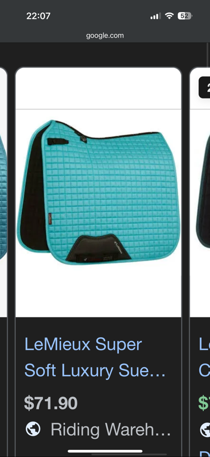Lemieux Teal Dressage pad