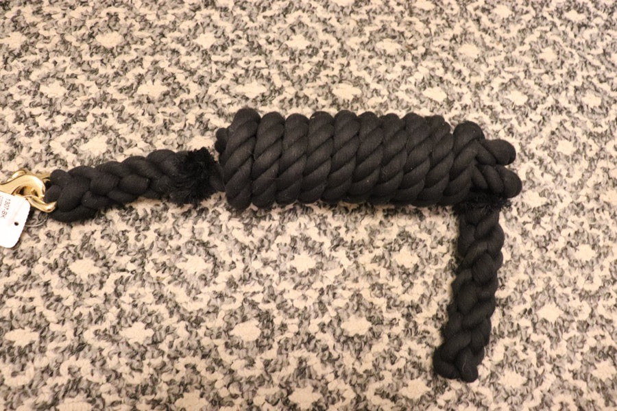 Cotten black Lead Rope, With Chain