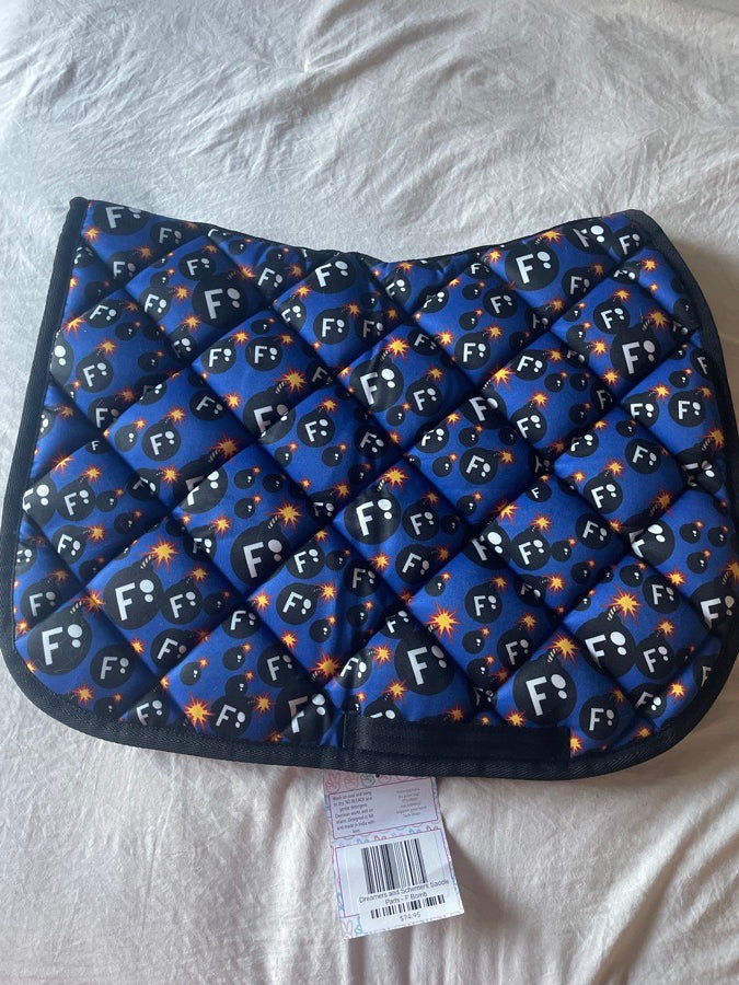DOVER SADDLERY DREAMERS AND SCHEMERS F-BOMB SADDLE PAD BRAND NEW