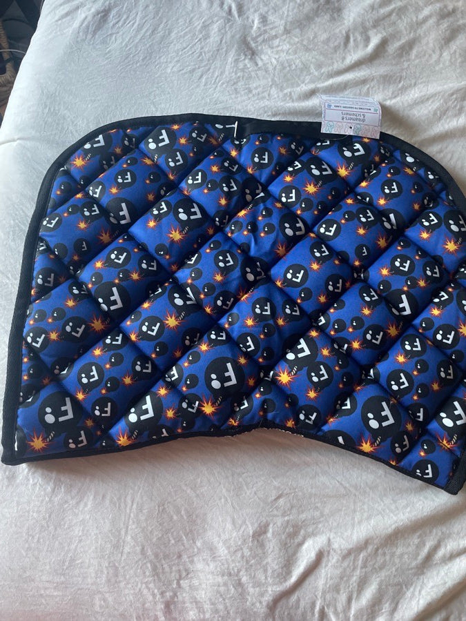 DOVER SADDLERY DREAMERS AND SCHEMERS F-BOMB SADDLE PAD BRAND NEW (2)
