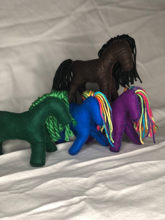 Hand sewn toy horse bundle/lot