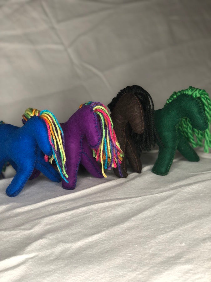 Hand sewn toy horse bundle/lot