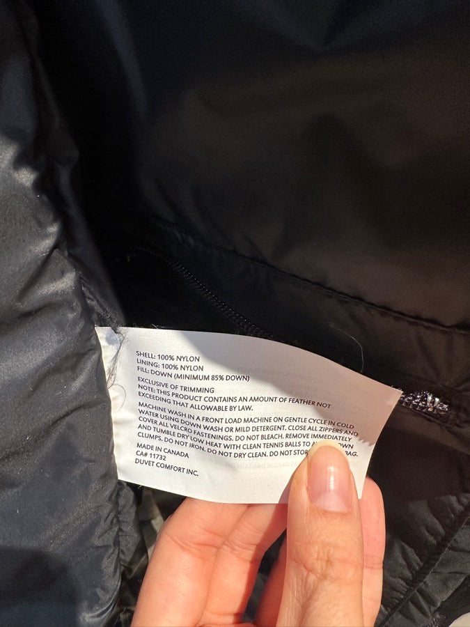 Konia Equestrian Long Black Down Jacket / Puffer Coat