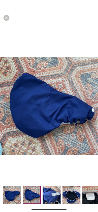 Lettia Fleece Lined English All Purpose Saddle Cover Navy Blue